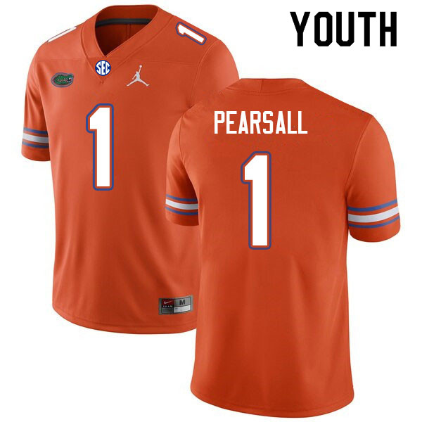 Youth #1 Ricky Pearsall Florida Gators College Football Jerseys Sale-Orange